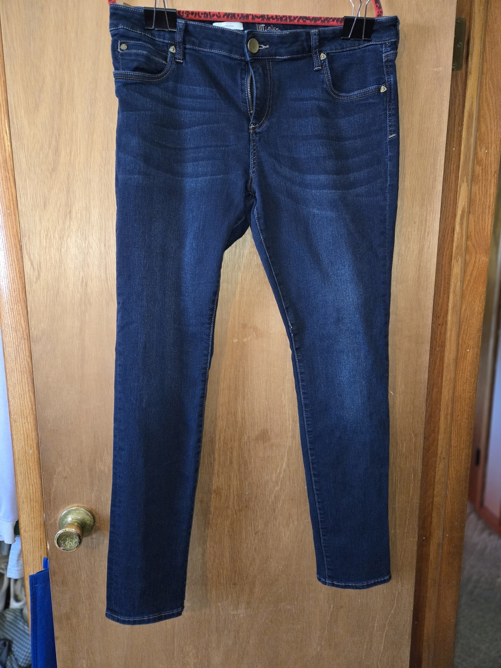 Kut From The Kloth Size 16 Dark Blue MIA Toothpick Skinny Jeans